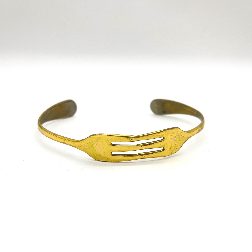 Vintage 1972 Emmy Crispin International Silver Fork Choker Arm Cuff Bracelet
